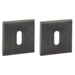 Intersteel sleutelrozetten verdekt 53x53x6mm pvd antraciet