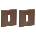 Intersteel sleutelrozetten verdekt 53x53x6mm pvd brons