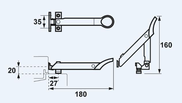 AXA Combi-raamuitzetter AXAflex Staal/Grijs