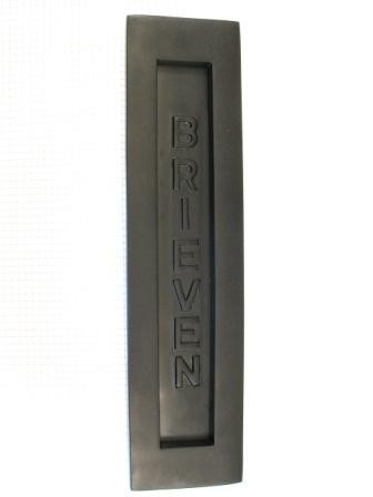 Brievenbus Verticaal Zwart met opdruk