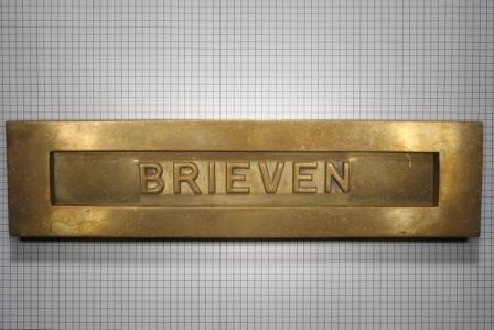 Brievenbus messing antiek