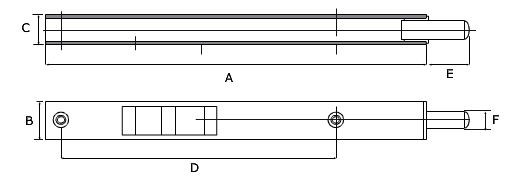 DX Bascule kantschuif 400x15x15 mm rvs - Afbeelding 2