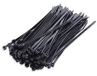 100 Bundelbandjes Nylon Zwart 4,8 x 370 mm