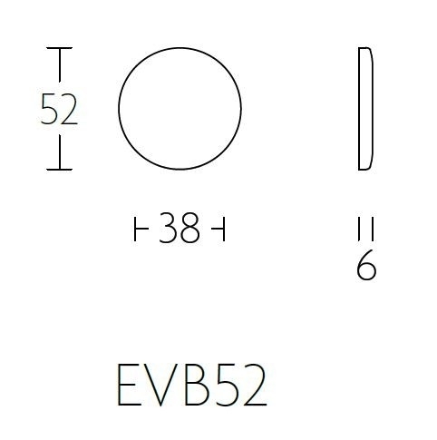 Blind plaatje NOUR EVBY52 PVD mat goud - Afbeelding 2