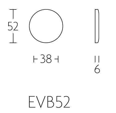 Blind plaatje NOUR EVBN52 rvs gepolijst - Afbeelding 2