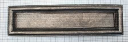 Brievenbus met rand (messing) Oud Zilver