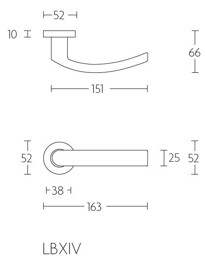 Deurklink BASICS LBXIV op ronde rozet mat zwart - Afbeelding 2