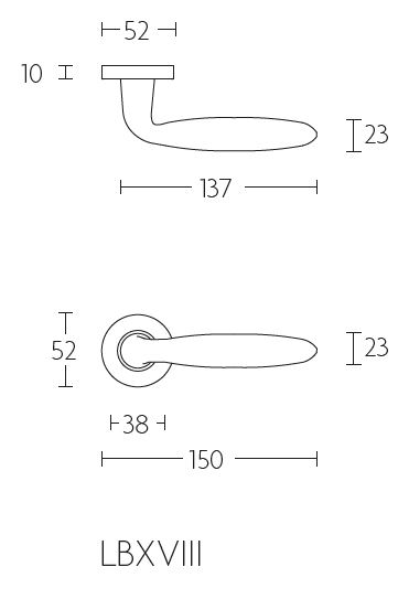 Deurklink BASICS LBXVIII op ronde rozet mat zwart - Afbeelding 2