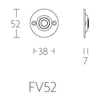 Beldrukker FERROVIA FV52 mat rvs - Afbeelding 2