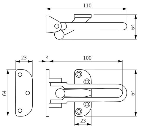 AXA 7350 kierstandhouder messing vernikkeld - Afbeelding 2