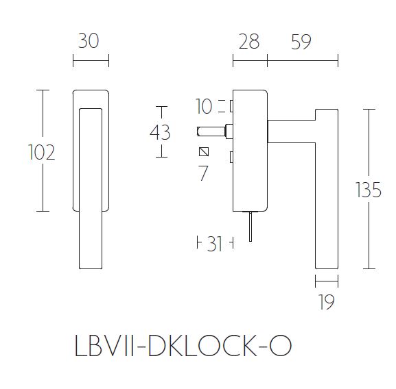 Draaikiepgarnituur BASICS LBVIIDKLOCK-O mat zwart - Afbeelding 2