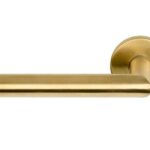 Gatdeel Links Deurkruk BASIC LBII-19 op ronde rozet PVD Mat Goud