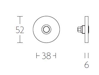 Beldrukker BASICS LB50 rond PVD gepolijst koper - Afbeelding 2