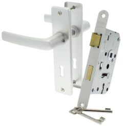 Nemef klavier insteekslot 1266 Met Beslag kortschild aluminium