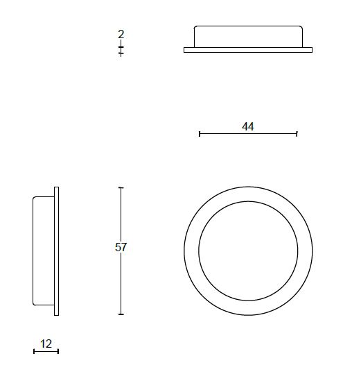 Schuifdeurkom BASIC LB57 Mat Wit
