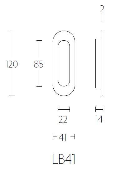 Schuifdeurkom BASICS LB41 gepolijst rvs - Afbeelding 2