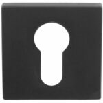 Cilinderplaatje SQUARE LSQBY50B Mat Zwart