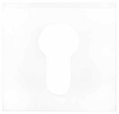 Cilinderplaatje SQUARE LSQBY50B Mat Wit