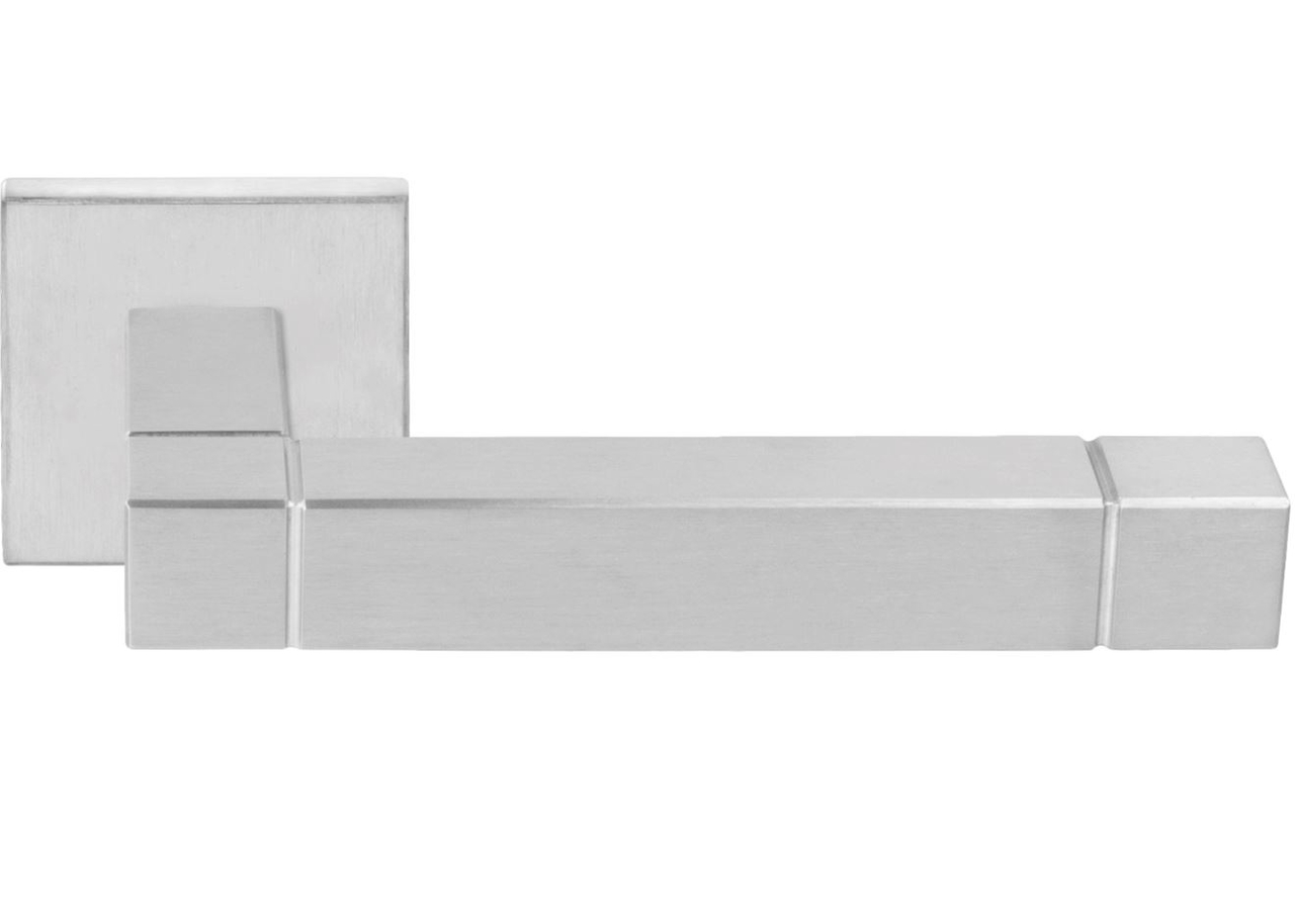 Deurkruk SQUARE JB100G geveerd op rozet Mat RVS