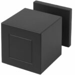 Knopkruk SQUARE JB200PD ongeveerd op rozet Mat Zwart