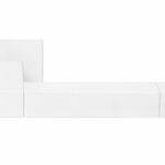 Deurkruk SQUARE JB100G geveerd op rozet Mat Wit