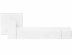 Deurkruk SQUARE JB100G geveerd op rozet Mat Wit