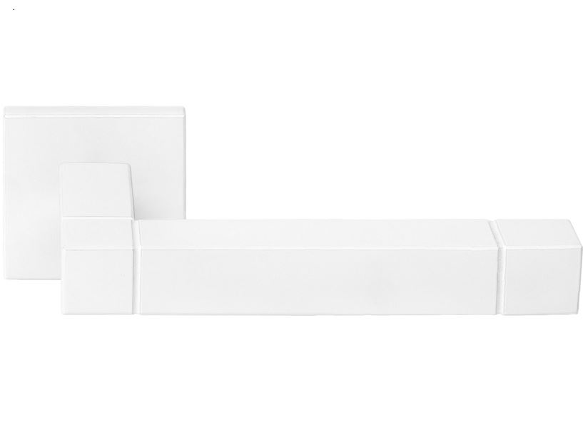 Deurkruk SQUARE JB100G geveerd op rozet Mat Wit