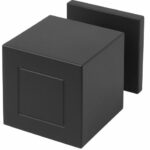 Voordeurknop SQUARE JB200V Vast op Rozet Mat Zwart