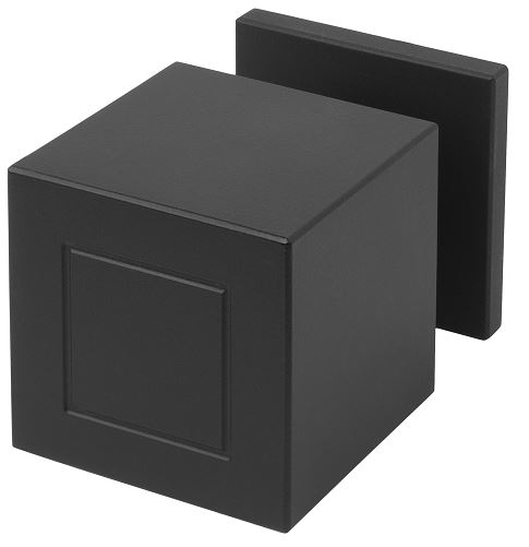 Voordeurknop SQUARE JB200V Vast op Rozet Mat Zwart