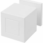 Voordeurknop SQUARE JB200V Vast op Rozet Mat Wit