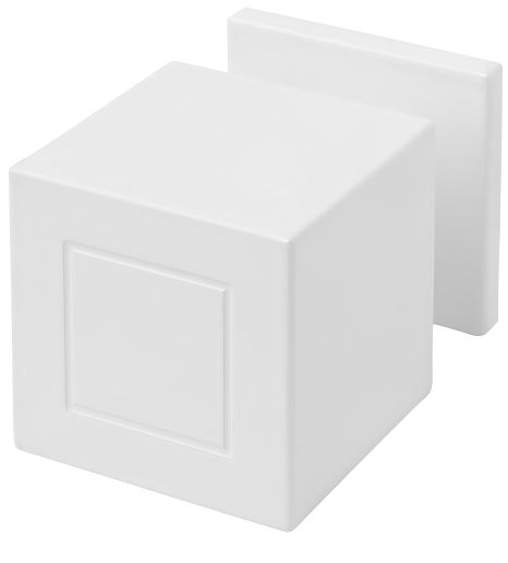 Voordeurknop SQUARE JB200V Vast op Rozet Mat Wit