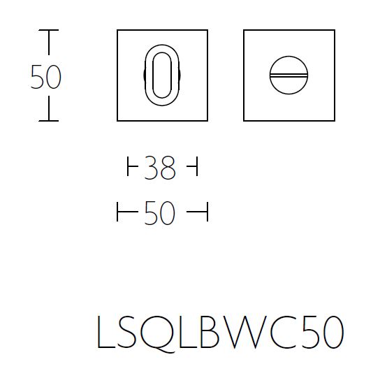 Toiletgarnituur BASICS LSQLBWC50/8 mat zwart - Afbeelding 2