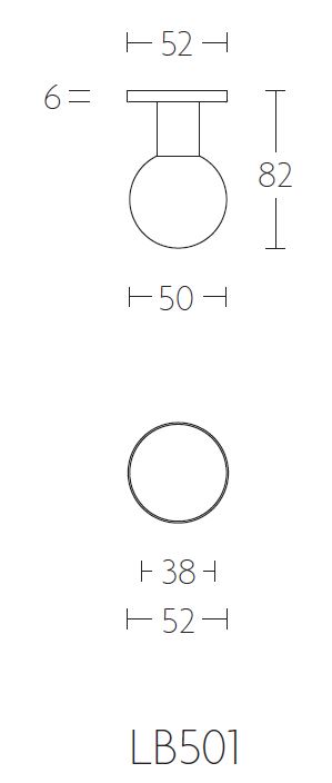 Voordeurknop BASICS LB501V Vast op rozet mat zwart - Afbeelding 2
