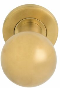 Voordeurknop BASIC LB501V Vast op Rozet PVD Mat Goud