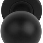 Knopkruk BASIC LB501PD Draaibaar op Rozet Mat Zwart