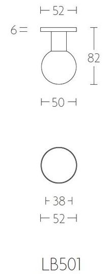 Knopkruk BASICS LB501PD Draaibaar op rozet mat zwart - Afbeelding 2