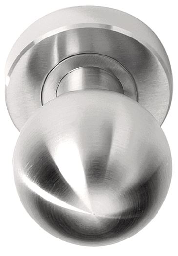 Voordeurknop BASICS LB55V Vast op Rozet RVS