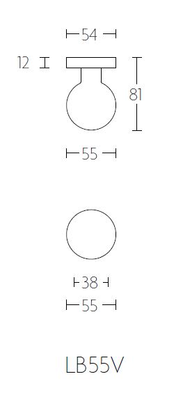 Voordeurknop BASICS LB55V Vast op rozet rvs - Afbeelding 2