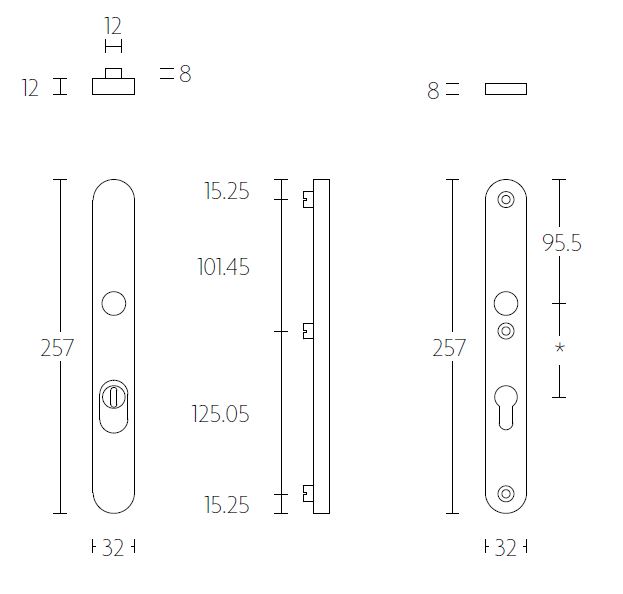 Veiligheidsbeslag PC92 met kerntrek beveiliging BASICS LBSM-28KT kruk/kruk SKG3 rvs - Afbeelding 2