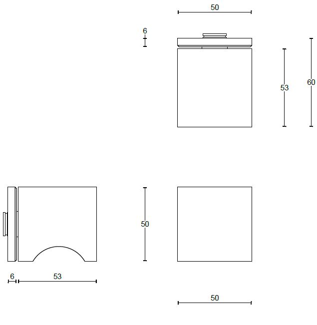 Knopkruk SQUARE LSQ51PD ongeveerd op rozet mat zwart - Afbeelding 2