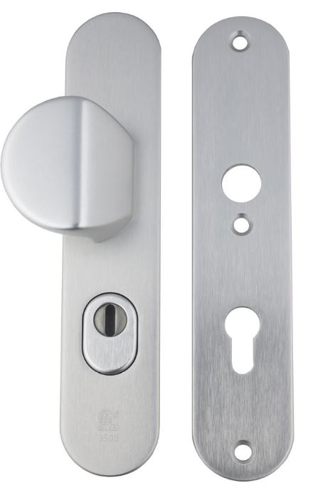 Buva Voordeurgarnituur met Kerntrekbeveiliging Serie 3500 PC72 SKG*** Aluminium F1