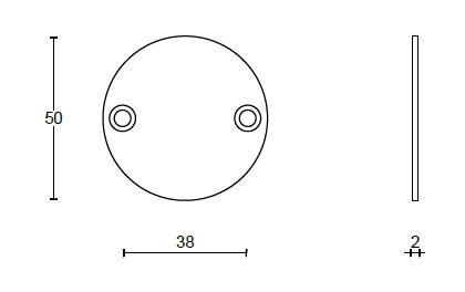 Blind plaatje BOSCO LZBB50 gepolijst rvs - Afbeelding 2