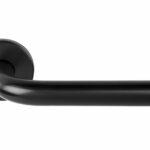 Deurkruk BASIC LBIII-19 op ronde rozet PVD Gunmetal