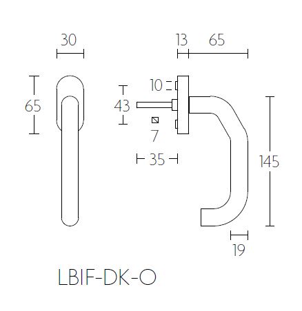 Draaikiepgarnituur BASICS LBI-19FDK-O mat rvs - Afbeelding 2