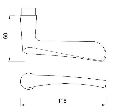 Ami Deurkruk Vlindermodel Aluminium F1