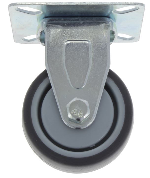 Bokwiel met bevestigingsplaat 50 mm