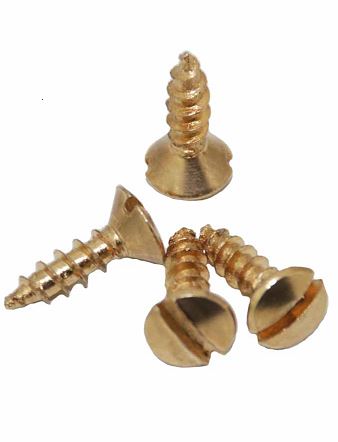 20 Houtschroeven Timeless 3,5x12 Staal Vermessingd