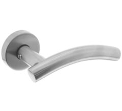 Deurkruk Gebogen met geveerde rozet ATP RVS