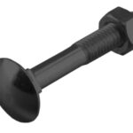 10 Slotbouten en Moeren zwart M8x50 mm