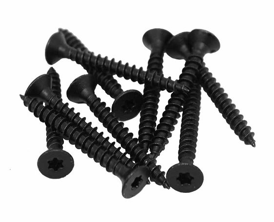 10 stuks rvs zwarte Schroeven Torx 4.5 x 40 mm